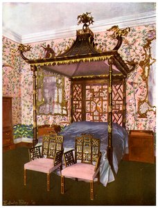 The Chippendale Chinese Bedroom, Badminton House, Gloucestershire, 1911-1912.