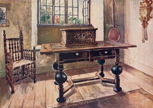 En tidlig Virginia Colonists Parlor av Edwin John Foley
