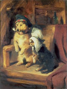 Små barnevogner, 1836 av Edwin Landseer