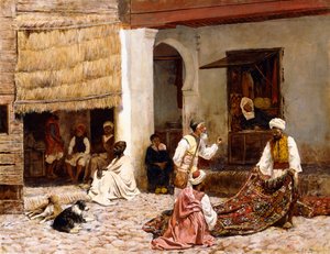 A Rug Bazaar, Tanger, 1878
