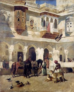 The Rajah Starting on a Hunt, ca. 1885 (olje på lerret) av Edwin Lord Weeks