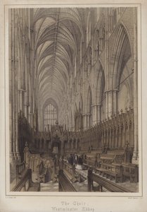 Koret, Westminster Abbey, London (farge litho)