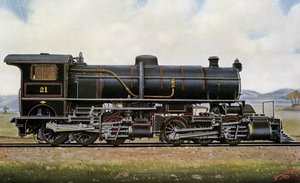 Damplokomotiv nr. 21. Blant mongolene: Mallet Compound Service i Khingan-fjellene, Peking - Kalgang Railway