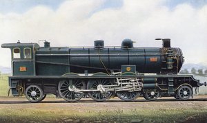 Produktet fra to republikker: "Pacific" Type dampmotor nr. 4501, Paris - Orleans jernbane. 1910 (lito)