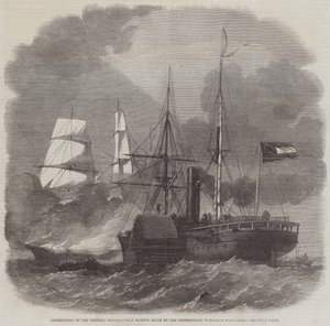 Ødeleggelse av Federal Merchantman Harvey Birch av Confederate War-Sloop Nashville