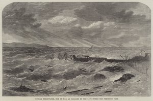Douglas Breakwater, Isle of Man, skadet av avdøde Storm