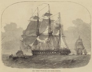 HMS Nankin, 50 våpen, ærede Keith Stewart, kommandør