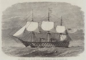 HMS Victoria, 102 kanoner, Middelhavsflåtens nye flaggskip av Edwin Weedon