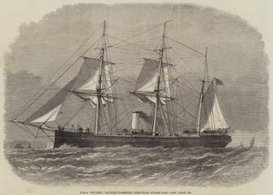 HMS Wyvern, jernbelagt dampstøt med dobbelt revolver