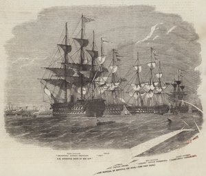 HM Divisional Ships of the Gun-Boat Flotilla, ved Moorings utenfor Ryde
