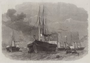 Hennes Majestet Dronningen forlater Greenhithe i Royal Yacht for Tyskland av Edwin Weedon