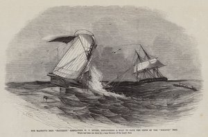 Hennes Majestets Brig Nautilus, kommandør W T Rivers, sender en båt for å redde mannskapet på Horatio Brig av Edwin Weedon