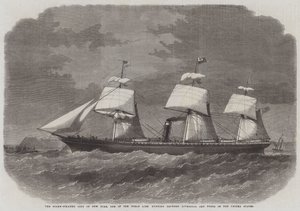 Screw-Steamer City of New York, en av Inman Line som går mellom Liverpool og havner i USA av Edwin Weedon