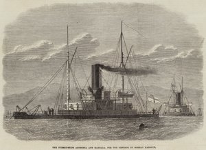 Turret-skipene Abyssinia og Magdala, til forsvar av Bombay Harbor av Edwin Weedon