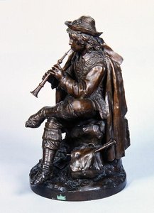 Gutt i hatt, ca. 1870 (bronse) av Edwin Weissenfels