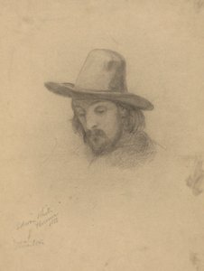 Edward Winslow, skisse for Signing of the Compact in the Cabin of the Mayflower