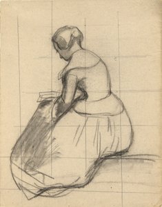 Woman Reading, skisse for Signering av Compact i Cabin of the Mayflower
