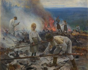 Under åket (Å brenne kratt) av Eero Järnefelt
