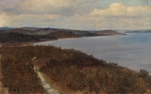 Utsikt over en innsjø og åsrygger av Eero Järnefelt