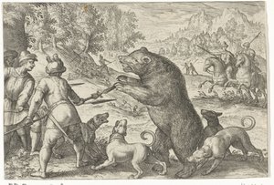 Landskap med bjørnejakt Jaktscener (serietittel) Icones Venantum Arter Varias Representantes (serietittel)