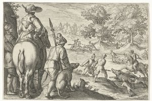 Landskap med villsvinjakt Jaktscener (serietittel) Icones Venantum Arter Varias Representantes (serietittel)