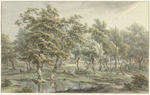 Landskap i Eext (Drenthe-provinsen) Face in the Eext (Drenthe)