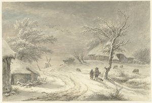 Vinterutsikt i Exloo, Drenthe