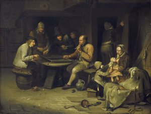 Ann Inn med backgammonspillere av Egbert van Heemskerck (I)
