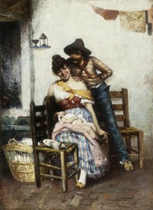 Den lykkelige familie, 1860 av Egisto Lancerotto