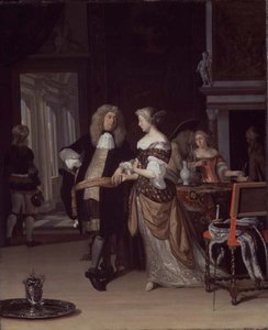 Figurer i et interiør, 1678