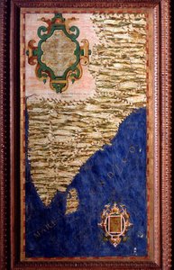 India-kart laget av Egnazio Danti (1536-1586) matematiker, kosmograf og italiensk arkitekt. Rundt 1567. Firenze, Palazzo Vecchio, Sala del Mappamondo