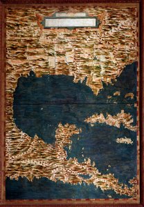 Mexico, Cuba, Florida og Jamaica Kart laget av Egnazio Danti (1536-1586) matematiker, kosmograf og italiensk arkitekt. Rundt 1567. Firenze, Palazzo Vecchio, Sala del Mappamondo