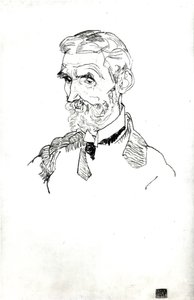 Et portrett av kunstnerens svigerfar, Johann Harms, 1915 av Egon Schiele