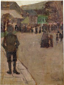 Før Leopolditag i Klosterneuburg, 1907 av Egon Schiele