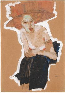 Den hånlige kvinnen av Egon Schiele
