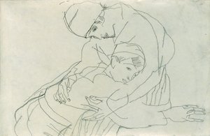 Omfavnelse, 1914 av Egon Schiele
