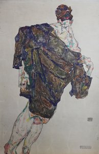 Figur med mantel, 1913. av Egon Schiele