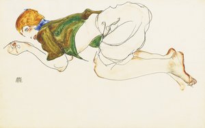 Knelende kvinne, 1912 av Egon Schiele