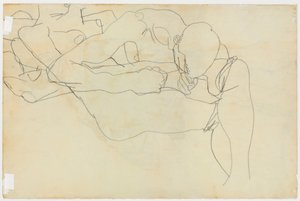 Lovers, 1913 av Egon Schiele