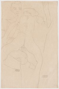 elskere Kjærestepar, 1911 av Egon Schiele
