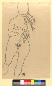 Mädchenakt av Egon Schiele