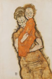 Mor og barn, 1914 av Egon Schiele