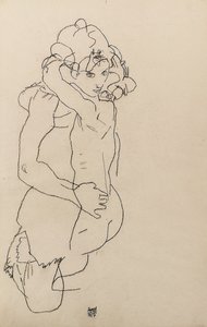 Mor og barn av Egon Schiele