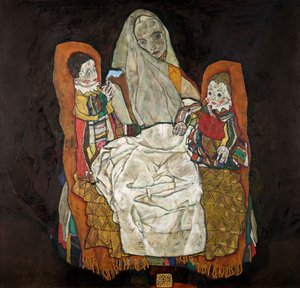 Mor med to barn III, 1915-1917. av Egon Schiele