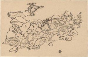 Fjellbekk av Egon Schiele