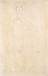 Naken jente, 1912 av Egon Schiele