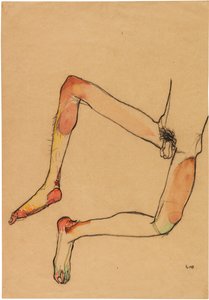 Naken mannlig mage, 1910. av Egon Schiele