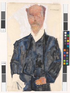 Portrett av Otto Wagner av Egon Schiele