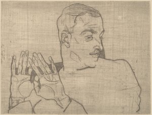 Portrett av Arthur Roessler av Egon Schiele