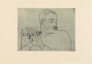 Portrett av Arthur Roessler av Egon Schiele